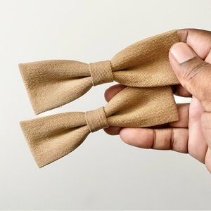 Set of 2 Handmade Denim Hairbows